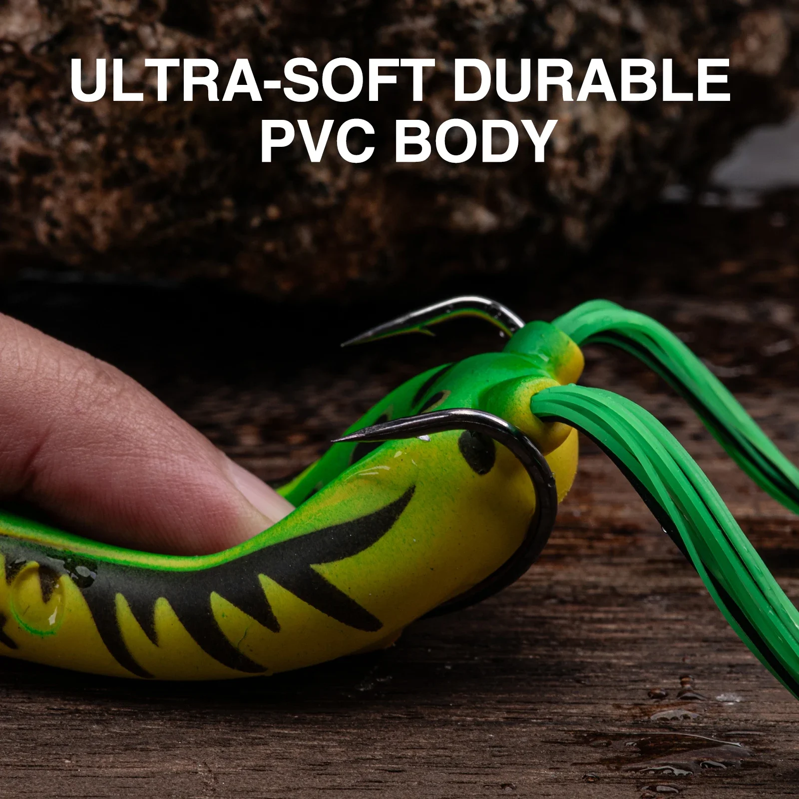 Fishing Hook Weedless - Мягкая приманка-лягушка из ПВХ Goture, не