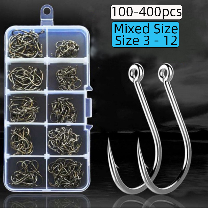 100-400 шт./коробка 3 # -12 #  – обзор и цена Fishing Hook Circle