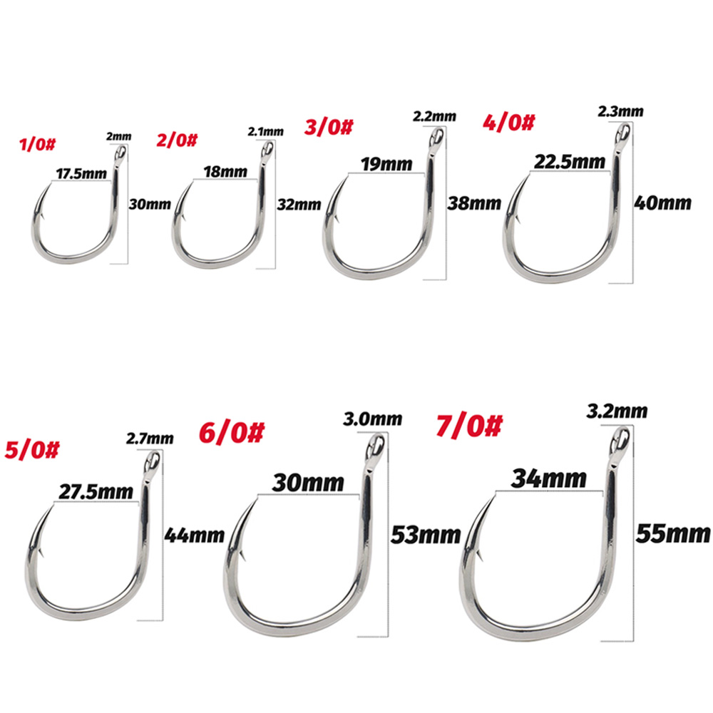 10 шт., большой рыболовный крю – обзор и цена Fishing Hook Circle